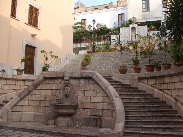 La fontana marmorea di San Marco d'Alunzio situata nella Via Aluntina