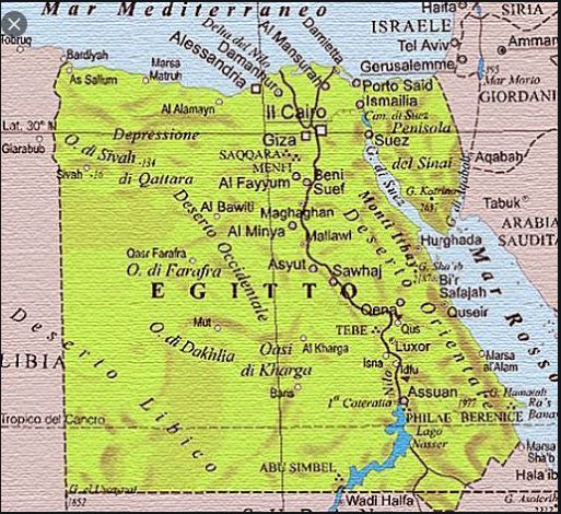 Cartina geografica egitto - capitale Asmara