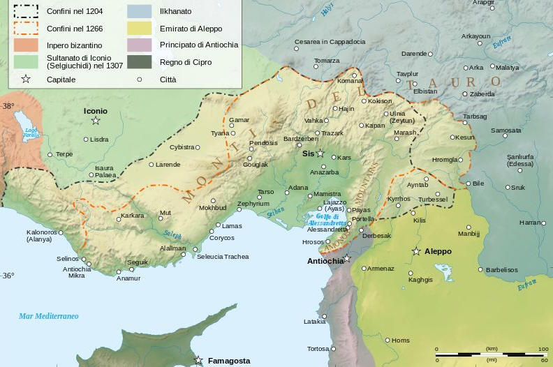 Cartina geografica della Georgia. Map of Georgia - carta o mappa. La capitale è Tbilisi