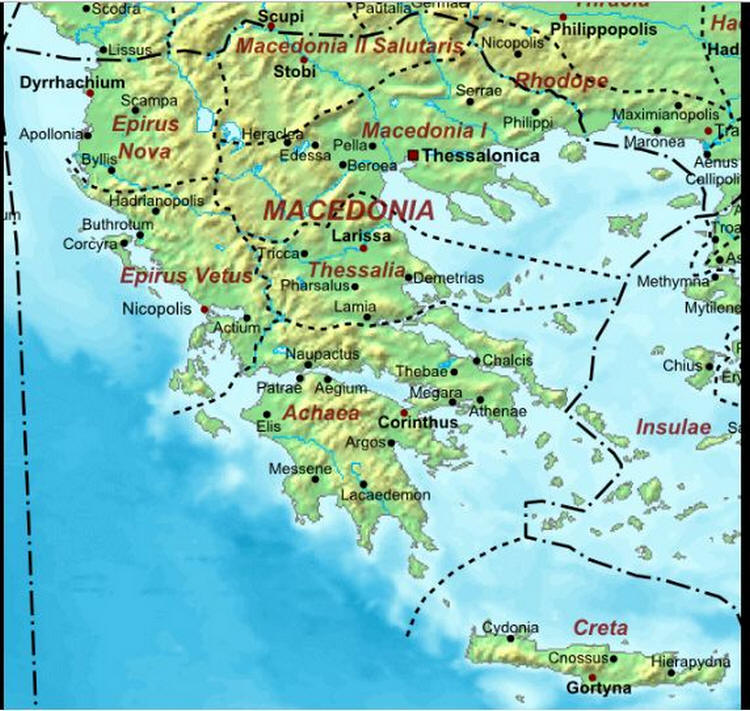 Cartina geografica del Macedonia - La capitale è Skopje Mappa - Carta
